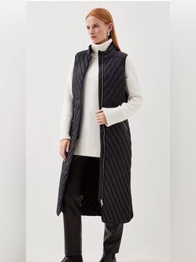 KAREN MILLEN Long Down Puffer Vest